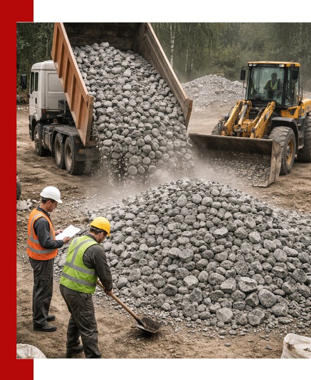 Гранитный щебень фракция 70-150 доставка в Батайске