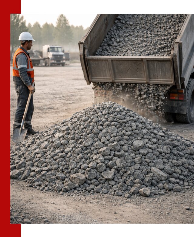 Гранитный щебень фракции 100–201 для строительства в Батайске