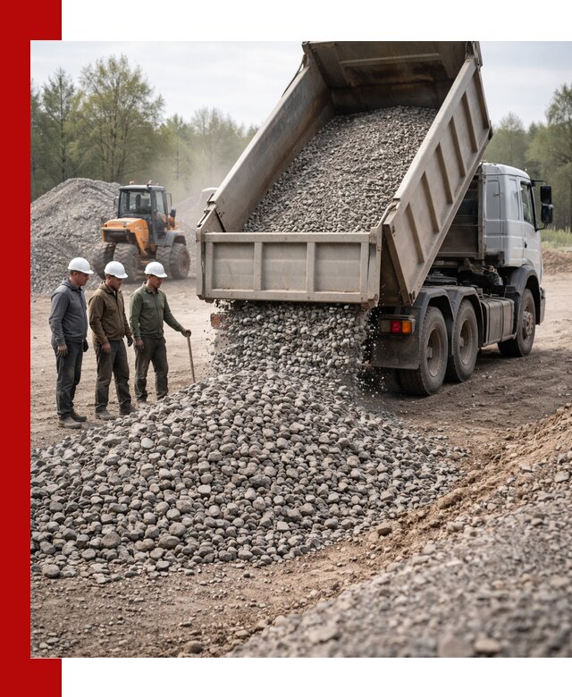 Доставка гравийного щебня фракции 70-120 в Батайске