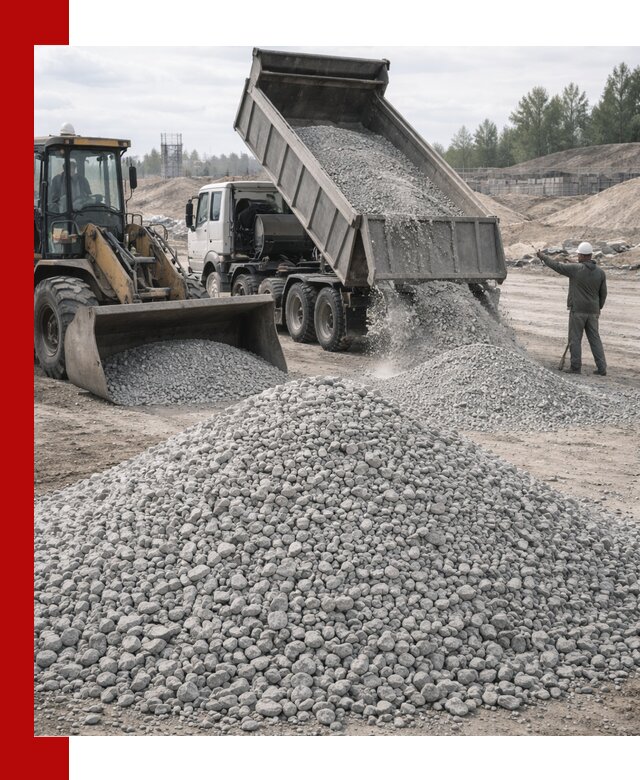 Доставка известнякового щебня фр. 5–20 в Батайске