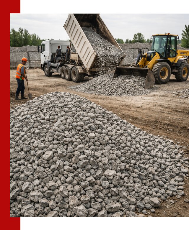 Доставка бетонного щебня фракции 40-70 в Батайске