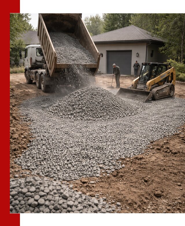 Щебень для парковки в Батайске: доставка и укладка качественного материала
