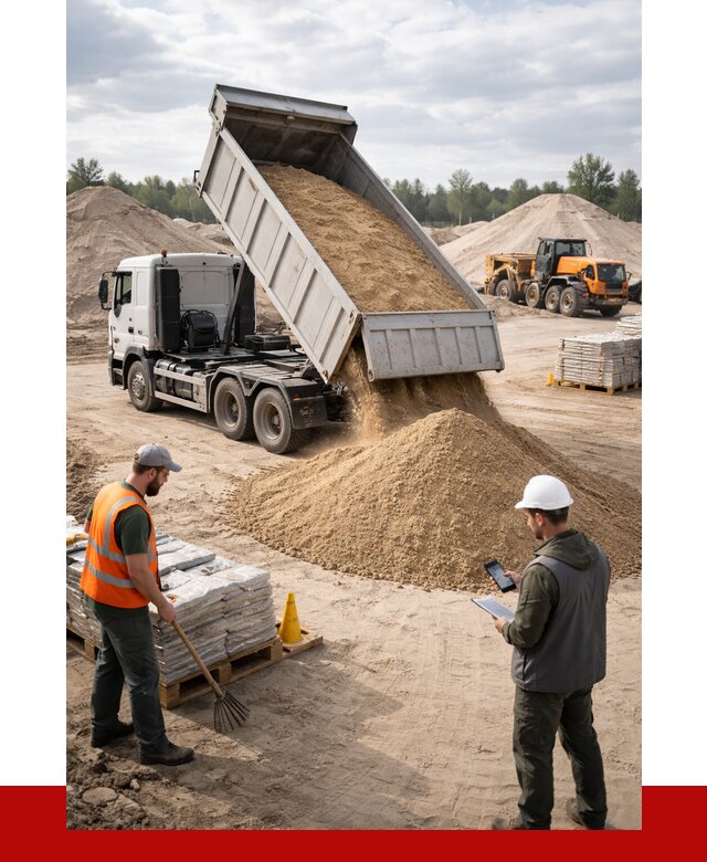 Карьерный песок с доставкой в Батайске от 3644 р. ПРОНЕРУДБтс