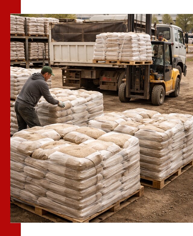 Карьерный песок в мешках с доставкой в Батайске