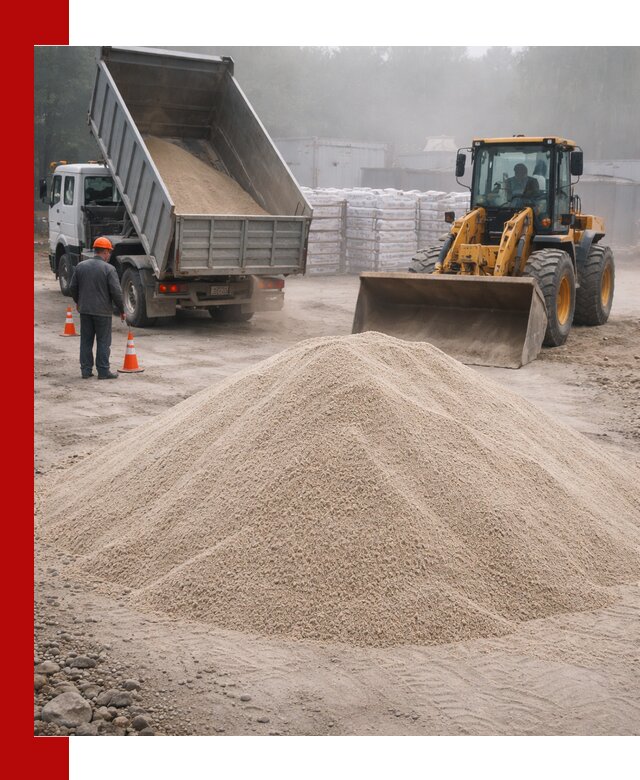 Кварцевый песок фракция 0–8 для стройработ в Батайске