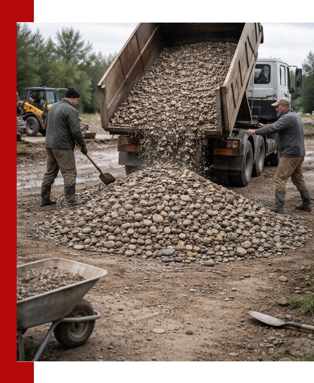 Доставка гальки речной оптом и в розницу в Батайске