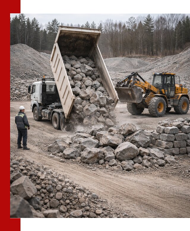 Доставка и продажа бутового гранитного камня в Батайске