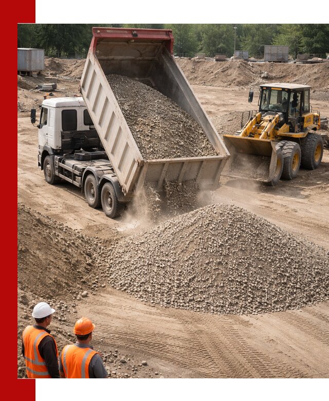 Щебень с песком (ЩГПС С2) с доставкой в Батайске