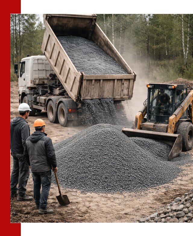 Гранитный отсев 0-5 с доставкой и разгрузкой в Батайске