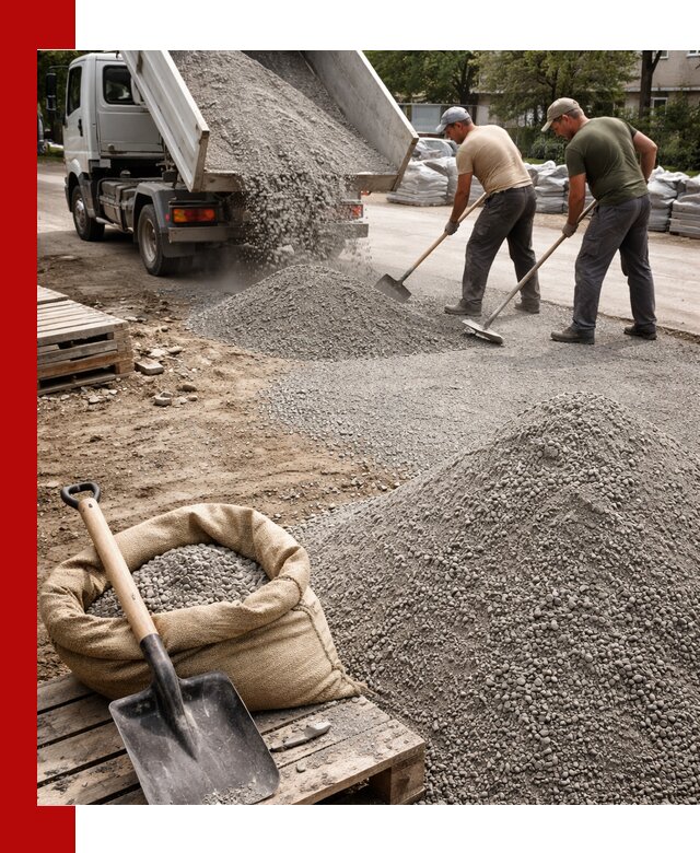 Отсев для тротуарной плитки в Батайске — доставка и укладка