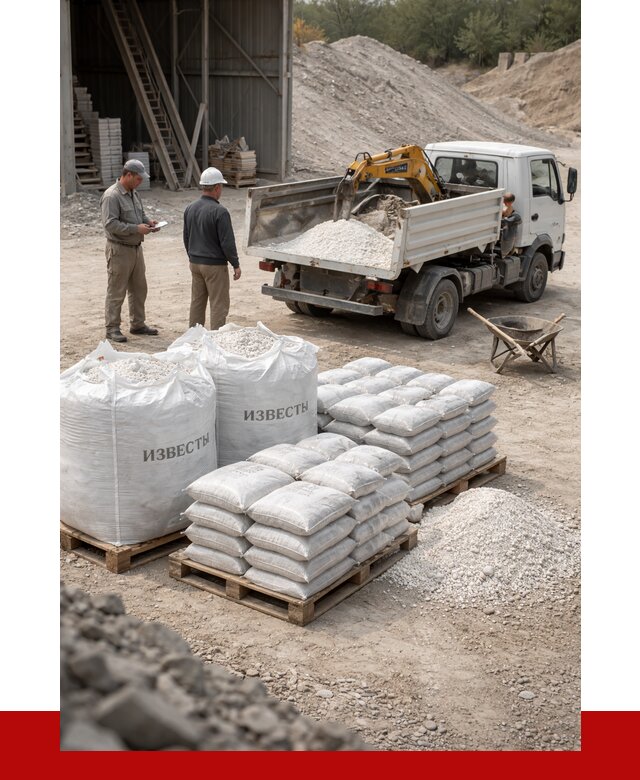 Известь строительная в Батайске с доставкой от 4251 р. | ПРОНЕРУДБтс