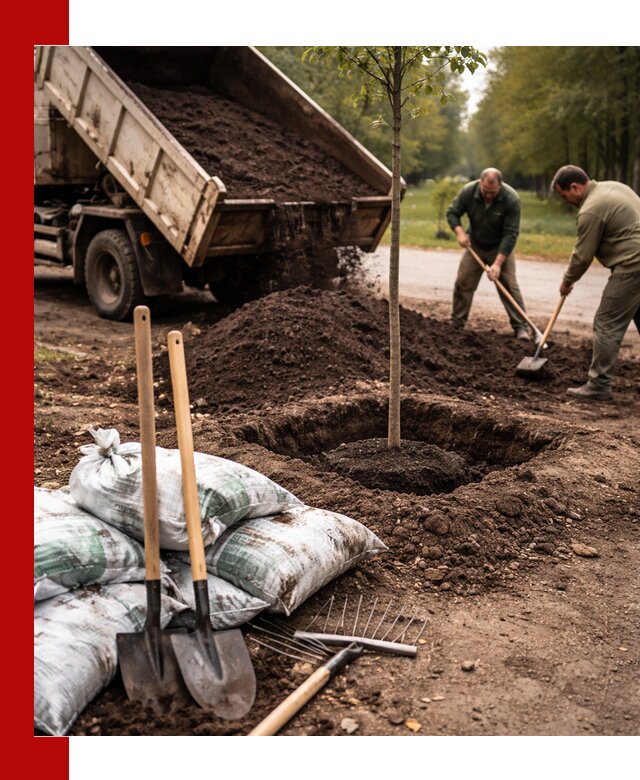 Грунт для посадки деревьев в Батайске — доставка и подготовка почвы