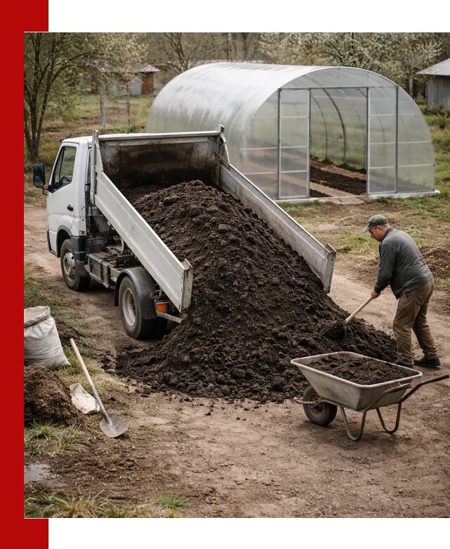 Чернозем для теплицы с доставкой в Батайске