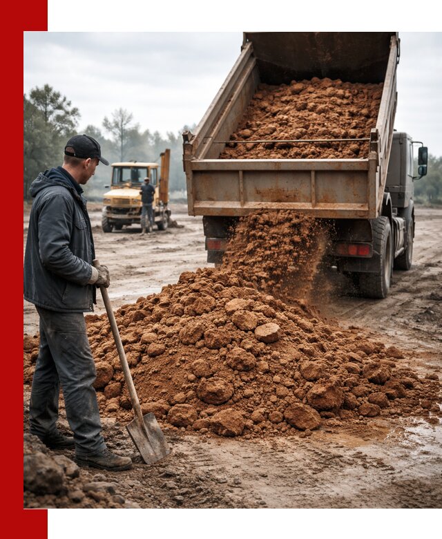 Глина для засыпки в Батайске с доставкой самосвалами