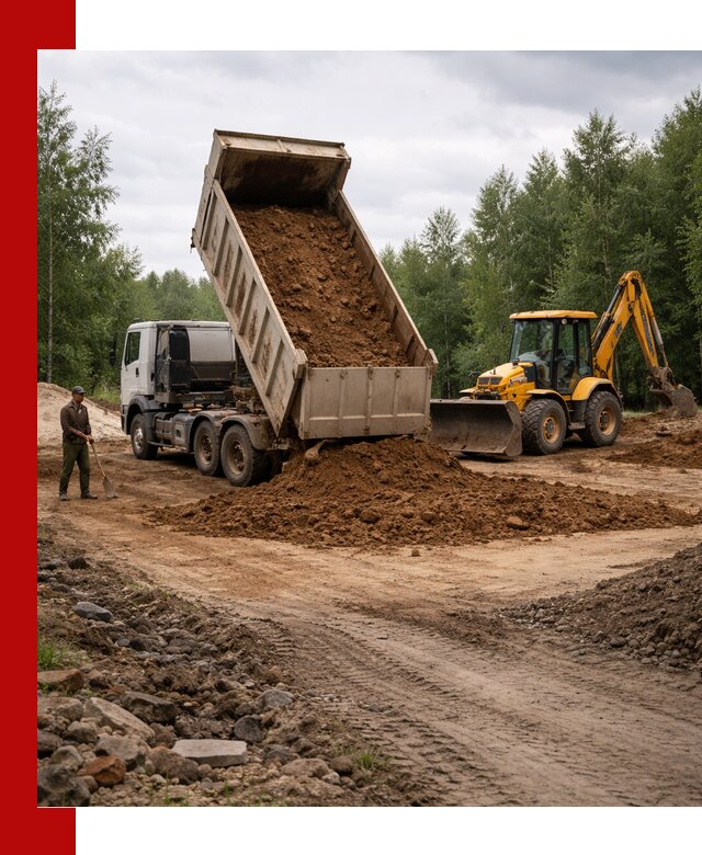 Доставка суглинка самосвалами в Батайске подсыпка и планировка