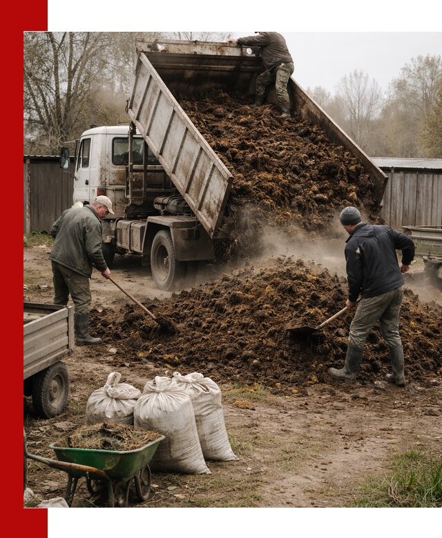 Доставка коровьего навоза самосвалом в Батайске