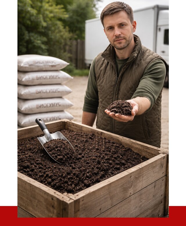 Купить биогумус в Батайске с доставкой от 8603 р. за куб | ПРОНЕРУДБтс