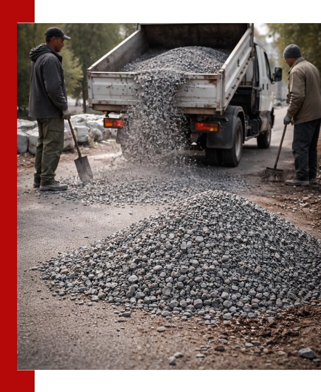 Гранитная крошка для посыпки дорог и тротуаров в Батайске