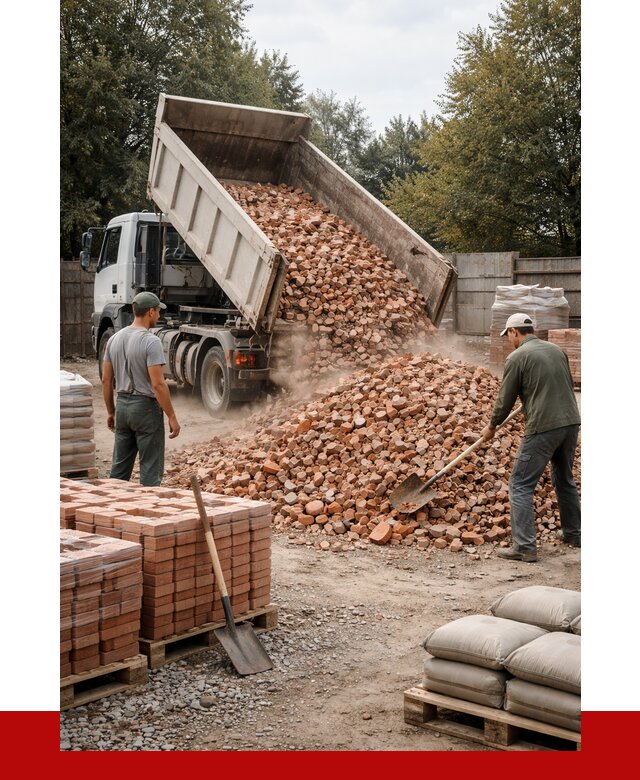 Бой кирпича в Батайске с доставкой от 4251 руб/куб | ПРОНЕРУДБтс