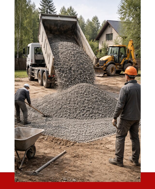 Отсыпка участка щебнем в Батайске от 6579 р. ПРОНЕРУДБтс