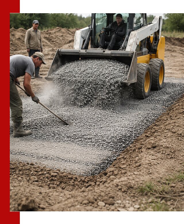 Устройство щебеночной подушки в Батайске для дорог и фундаментов